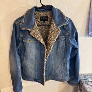 Kristen Blake Vintage Y2K Denim Jacket with Sherpa Lining